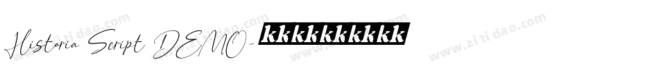Historia Script DEMO字体转换